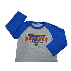 Vintage CHAMPION 90's JCC Shabbat Shalom Baseball Staff Raglan Men's T Shirt Tee